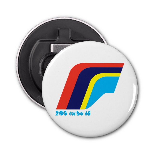 Peugeot 205 Turbo Rally Car Symbol Bottle Opener (Front)