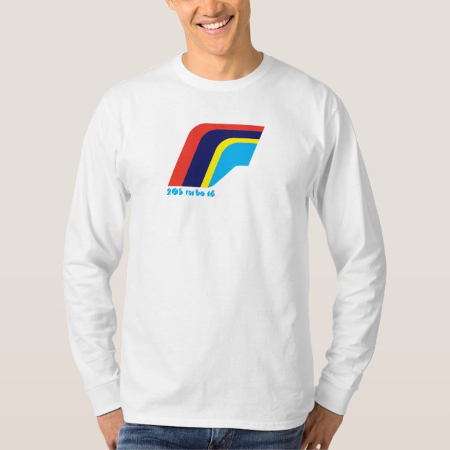 Peugeot 205 Turbo Rally Car Symbol T-Shirt (Front)