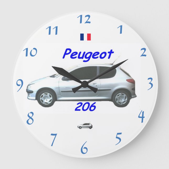 Peugeot 206 Wall Clock (Front)