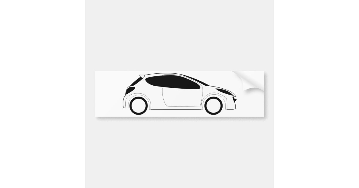 PEUGEOT 207 BUMPER STICKER | Zazzle