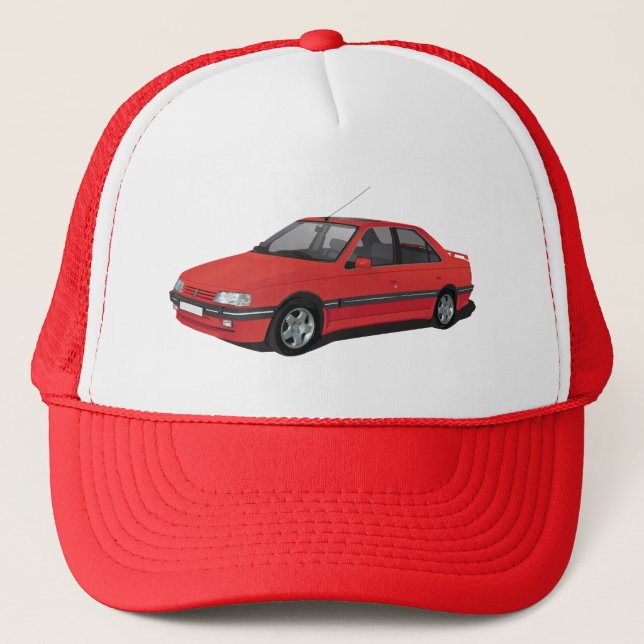 Peugeot 405 red trucker hat (Front)