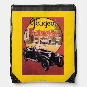 Peugeot Automobile Promotional Poster Drawstring Bag