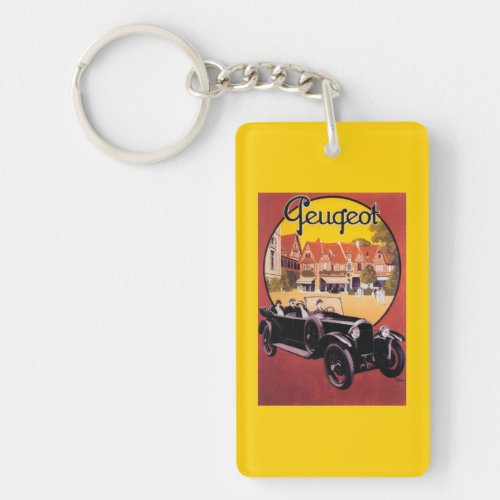 Peugeot Automobile Promotional Poster Keychain