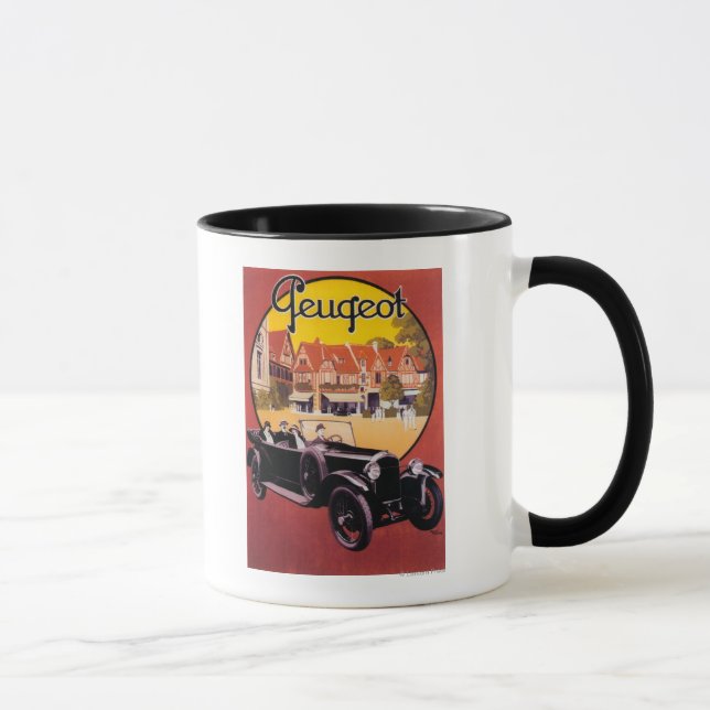 Peugeot Automobile Promotional Poster Mug (Right)