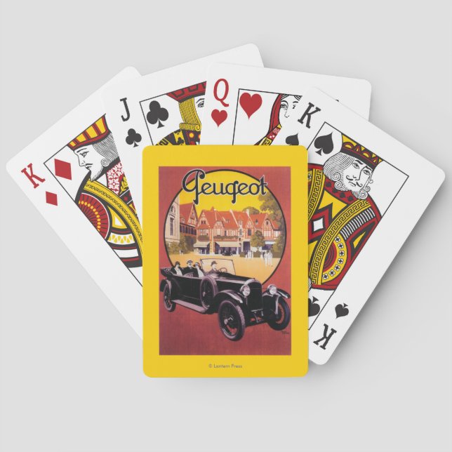 Peugeot Automobile Promotional Poster Poker Cards (Back)