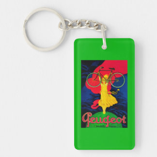 Peugeot Bicycle Vintage PosterEurope Keychain
