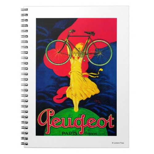 Peugeot Bicycle Vintage PosterEurope Notebook