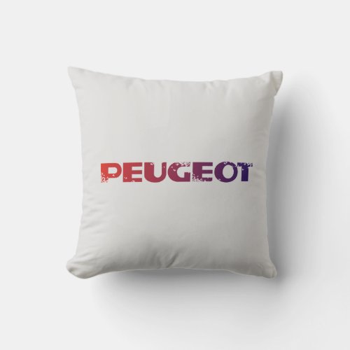 Peugeot vintage french car throw pillow