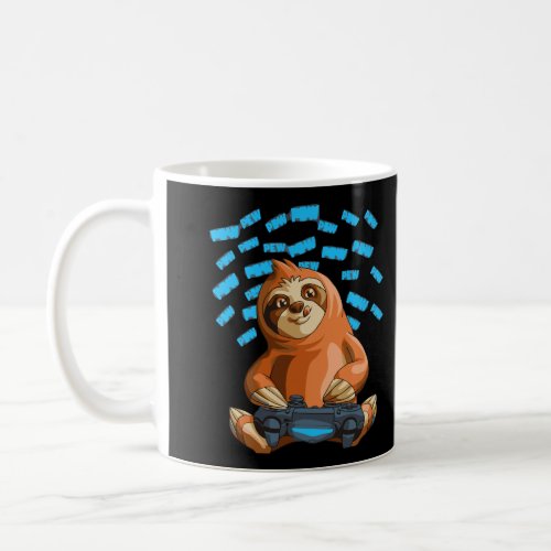 Pew Gamer Sloth Funny Pewpewpew Video Gaming Sloth Coffee Mug