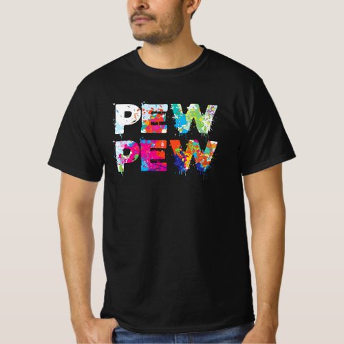 Pew Pew _ Funny Paintball T_Shirt