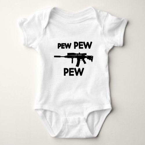 Pew pew gun baby bodysuit