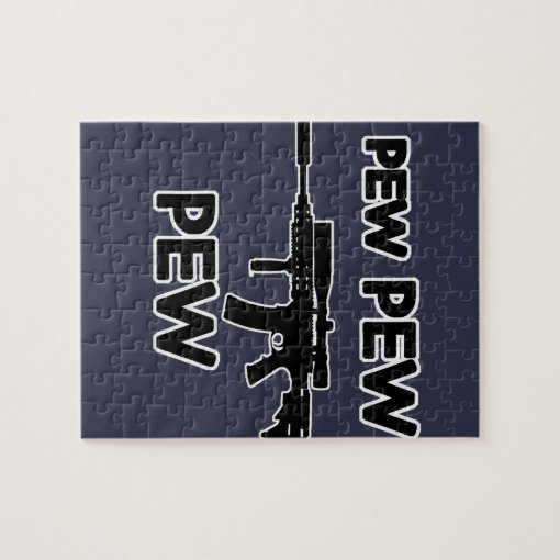 Pew pew gun jigsaw puzzle Zazzle