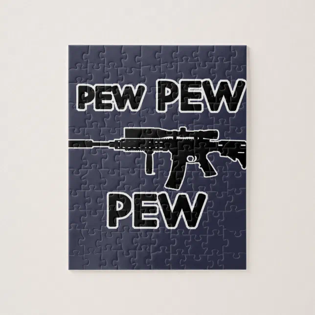 Pew pew gun jigsaw puzzle Zazzle