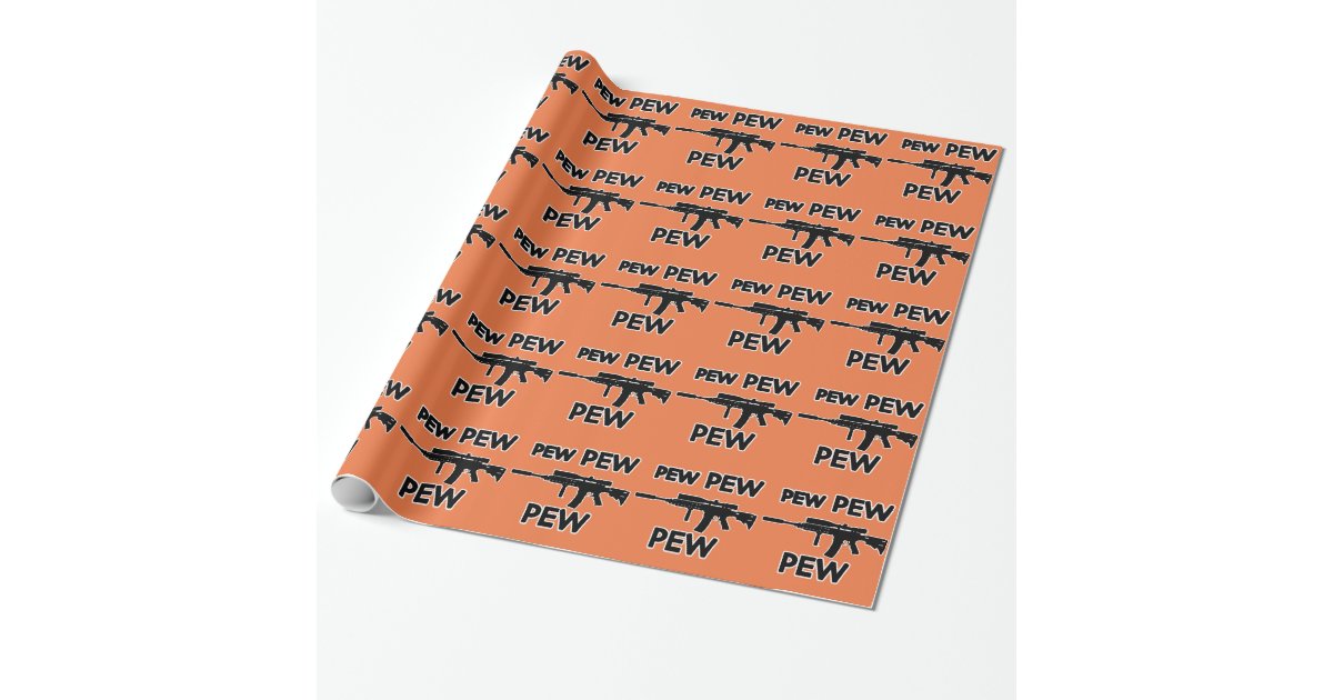 Pew pew gun wrapping paper Zazzle