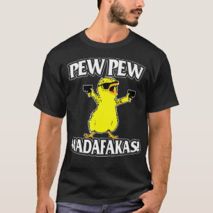 Pew Pew Madafakas cats Gun Funny T-shirt_1 T-Shirt