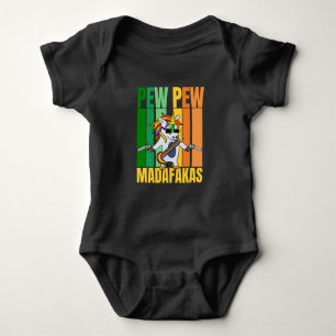 pew pew madafakas - cute unicorn baby bodysuit