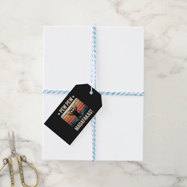Pew Pew Madafakas Gift Tags (With Twine)