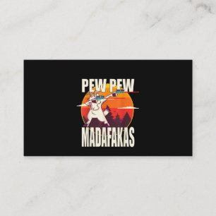 Pew Pew Madafakas Pew Pew Madafakas Goat Business Card