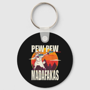 Pew Pew Madafakas Pew Pew Madafakas Goat Keychain