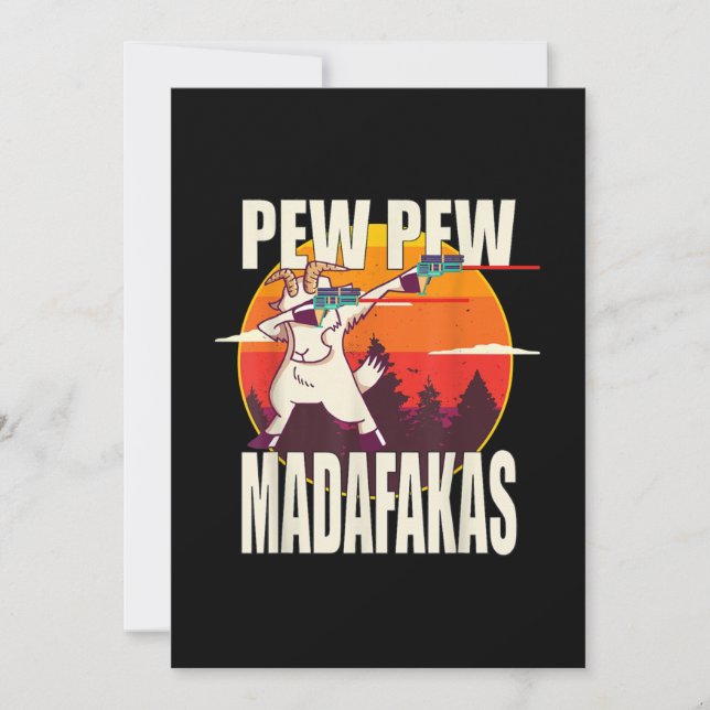 Pew Pew Madafakas Pew Pew Madafakas Goat Save The Date (Front)