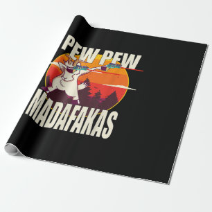 Pew Pew Madafakas Pew Pew Madafakas Goat Wrapping Paper