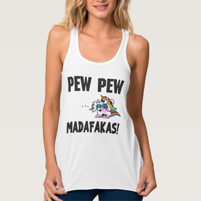 Pew Pew Madafakas Tank Top (Front)