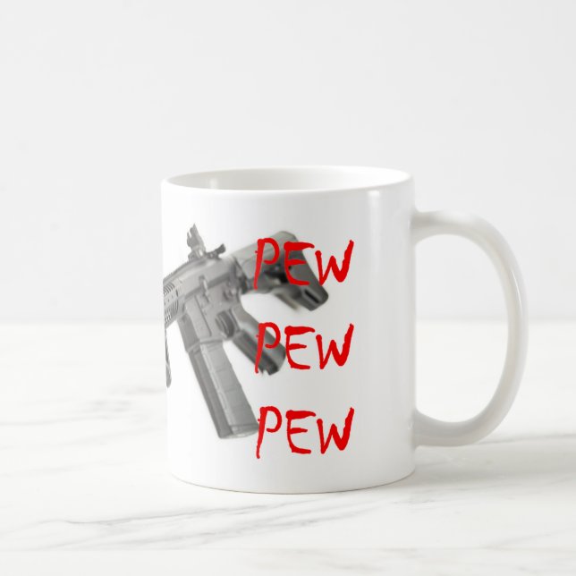 PEW PEW PEW AR-15 Coffee Mug (Right)