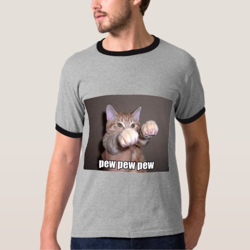 Pew Pew Pew Cat T_Shirt