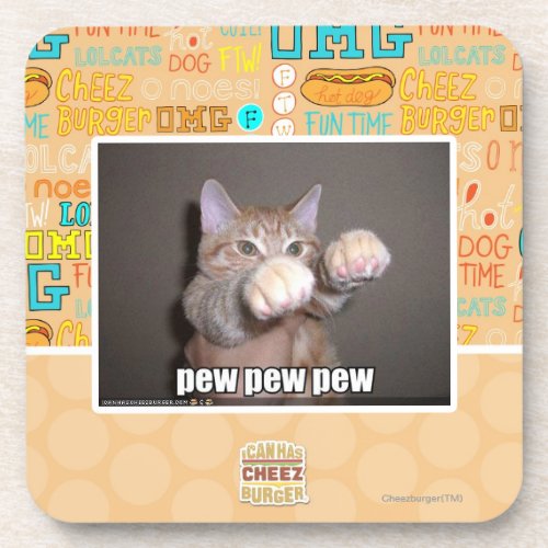 Pew pew pew drink coaster