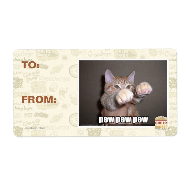 Pew pew pew label (Front)