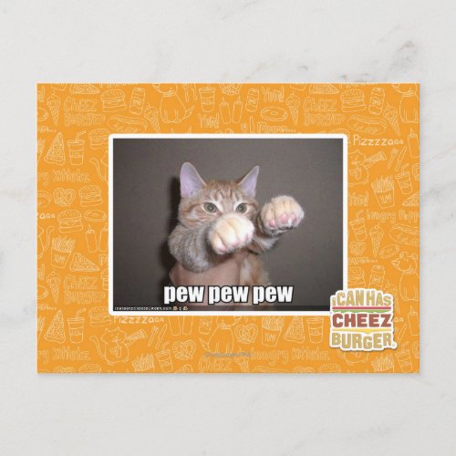 Pew pew pew postcard