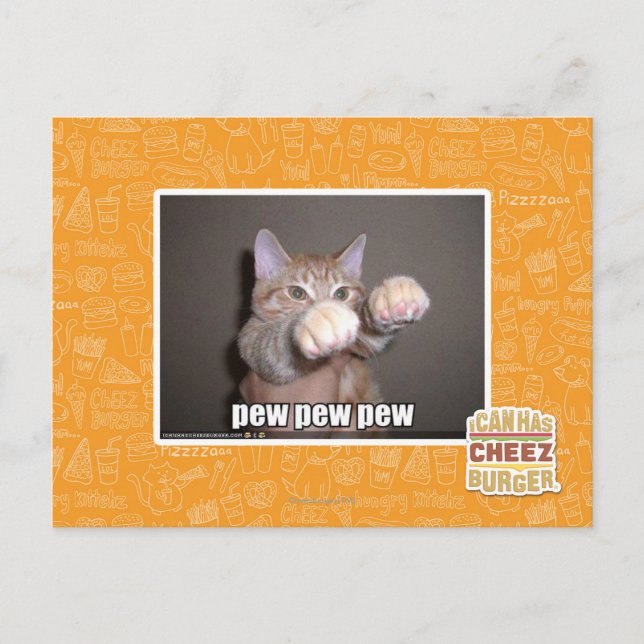 Pew pew pew postcard (Front)