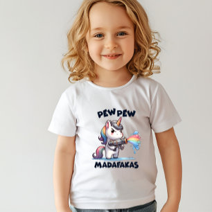 Pew Pew Unicorn Toddler Shirt