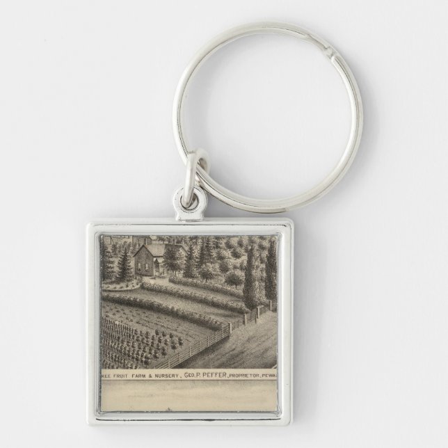 Pewaukee Fruit Farm & Nursery Keychain (Front)