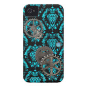 Pewter and Turquoise Steampunk Casemate Case-Mate iPhone Case (Back)