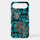 Pewter and Turquoise Steampunk Casemate Case-Mate iPhone Case (Back)