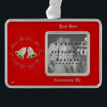 Pewter Bells Christmas Silver Plated Framed Ornament<br><div class="desc">Whatever your beliefs show some religious tolerance this holiday season with these elegant pencil sketched bells in pewter,  makes a simple yet stylish design for adding those extra special touches.</div>