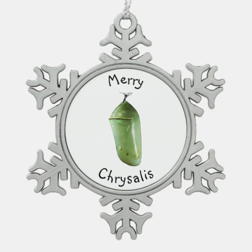 Pewter Christmas Ornament Merry Chrysalis