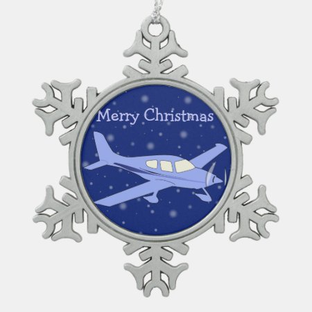Pewter Christmas Ornaments - Airplane