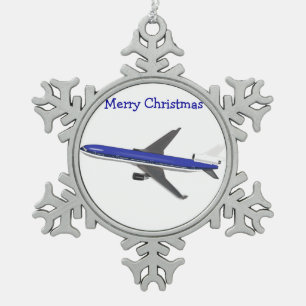 Pewter Christmas Ornaments - Airplane