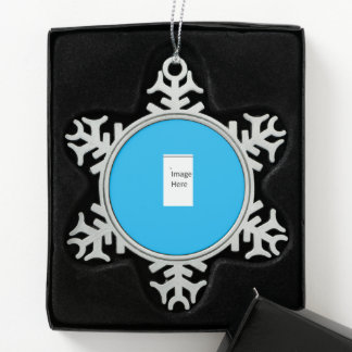Pewter Christmas Snowflake Template Ornament