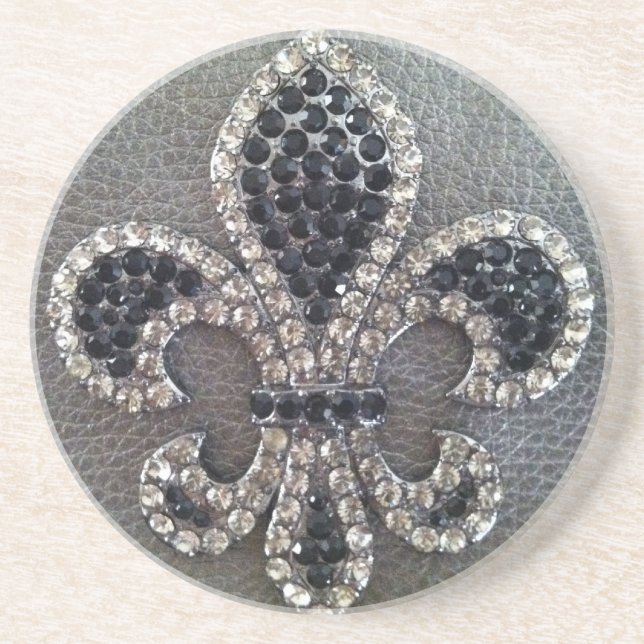 Pewter Fleur de lis Coaster (Front)
