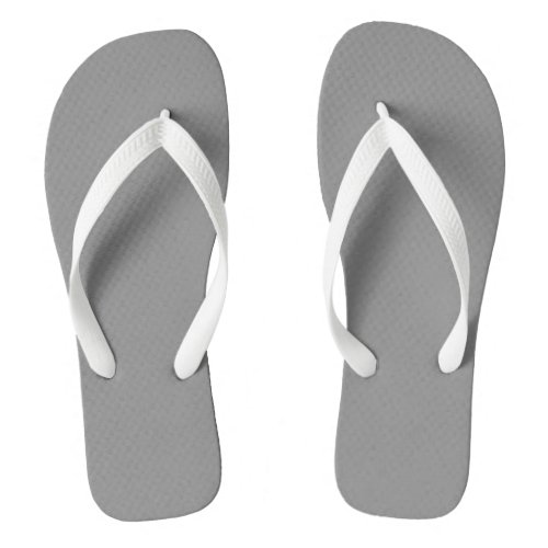 Pewter Grey Solid Color  Classic Elegant Flip Flops
