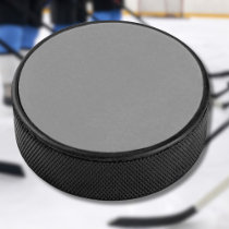 Pewter Grey Solid Color | Classic Elegant Hockey Puck