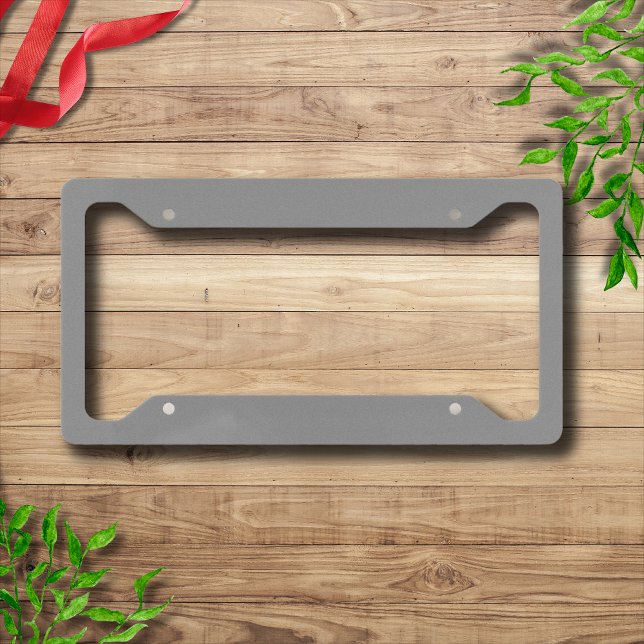 Pewter Grey Solid Color | Classic Elegant License Plate Frame (Creator Uploaded)