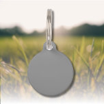Pewter Grey Solid Color | Classic Elegant Pet ID Tag<br><div class="desc">Trendy Pewter Grey Solid Color | Classic Design | Elegant and Minimalist | Fashion and  Stylish Gift</div>