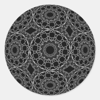 Pewter Perfection Ornate Classic Round Sticker