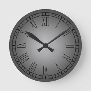 Pewter Roman Numeral Clock