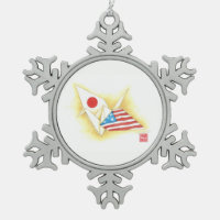 Pewter Snowflake Ornament ~ Japan-U.S. Friendship