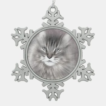 Pewter Snowflake Ornaments by PetOrnaments at Zazzle
